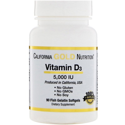  California Gold Nutrition,  D3, 5000 IU, 90   