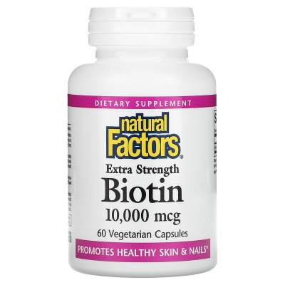 Витамины Natural Factors Biotin 10000 мкг 60 капсул