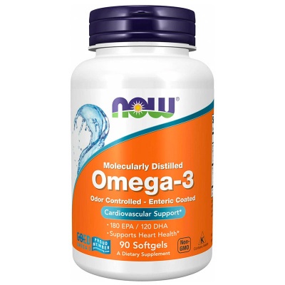 Антиоксидант NOW Omega-3 1000 мг 90 капсул